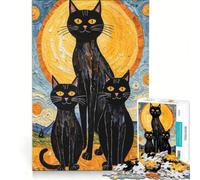 Puzzle per adulti da 1000 pezzi con gatti e illustrazioni classiche, gioco pratico, attività divertenti da fare a casa, ottimo regalo per gli appassionati di videogiochi 38x52cm