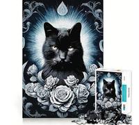 Puzzle per adulti da 1000 pezzi con gatti,stile gotico e rockabilly,con pezzi a incastro,gioco di logica,divertimento assicurato,regalo di compleanno (50x75cm)