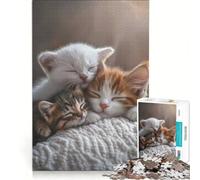 Puzzle per adulti da 1000 pezzi con gattini addormentati gioco pratico difficile e stimolante ideale come regalo per tutta la famiglia 38x26cm
