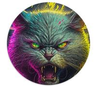 Puzzle per adulti da 1000 pezzi con gatto al neon, puzzle impegnativi per adolescenti e famiglie (67,5x67,5cm)