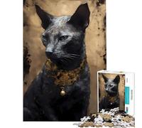 Puzzle per adulti da 1000 pezzi con gatto Cornish Rex e miti gioco rompicapo giocattolo avvincente per coltivare la pazienza idea regalo decorazione perfetta (dimensioni 38x26cm)