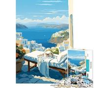 Puzzle per adulti da 1000 pezzi con gatto greco in pixel art gioco educativo sfida rilassante antistress regalo di compleanno (dimensioni 38x26cm)