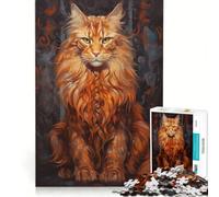 Puzzle per adulti da 1000 pezzi con gatto Maine Coon ideale per rilassarsi passare il tempo durante le vacanze un regalo perfetto per gli appassionati di videogiochi 38x52cm
