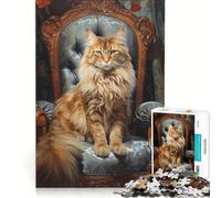 Puzzle per adulti da 1000 pezzi con gatto Maine Coon ideale per rilassarsi passare il tempo durante le vacanze un regalo perfetto per gli appassionati di videogiochi 38x52cm