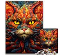 Puzzle per adulti da 1000 pezzi con gatto psichedelico, decorazione colorata per la casa e gioco interattivo per famiglie, 50x75CM/19,68x29,52 pollici