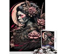 Puzzle per adulti da 1000 pezzi con geisha e samurai giapponesi ideale per rilassarsi passare il tempo in casa decorare la casa o come regalo per tutta la famiglia (38x52cm)