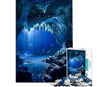Puzzle per adulti da 1000 pezzi con ghiaccioli in una grotta gioco educativo e stimolante ideale per il relax in famiglia e come regalo di compleanno (dimensioni 38x26cm)