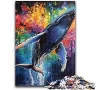 Puzzle per adulti da 1000 pezzi con graffiti di balene, per bambini dai 14 anni in su, giocattoli da gioco perché sono ideali come regalo per tutta la famiglia, 26x38cm