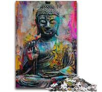 Puzzle per adulti da 1000 pezzi con graffiti di Buddha Difficili da completare ma divertenti e spiritosi Decorazioni e regali unici per la casa 50x75cm