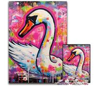 Puzzle per adulti da 1000 pezzi con graffiti raffiguranti Yak. Puzzle impossibili per adulti, ideali per divertimento in famiglia, relax e regali per le feste, 26X38CM/10,23x14,96 pollici.