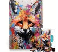 Puzzle per adulti da 1000 pezzi con grafica graffiti di Banksy Fox,ritaglio preciso,giocattolo stimolante per la mente,gioco rilassante,regalo di Natale (38x52cm)