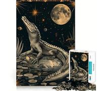 Puzzle per adulti da 1000 pezzi con grande coccodrillo e carte dei tarocchi,taglio preciso,divertente gioco per la mente,regalo,relax,divertimento,decorazione natalizia da parete (50x75cm)