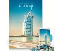 Puzzle per adulti da 1000 pezzi con grattacielo di Dubai,bordi sottili,giocattolo creativo per risolvere problemi,rilassante,ideale per compleanni e attività artistiche (50x75cm)