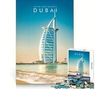 Puzzle per adulti da 1000 pezzi con grattacielo di Dubai,intaglio fine,gioco creativo per la mente,gioco di tranquillità,arte natalizia per il tempo libero (50x75cm)
