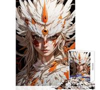 Puzzle per adulti da 1000 pezzi con guerriera e bella ragazza gioco interattivo decorazione perfetta giocattolo educativo adatto per la decorazione della scrivania (38x52cm)