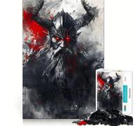 Puzzle per adulti da 1000 pezzi con guerriero vichingo berserker,gioco di logica,taglio di precisione,bordi lisci,regalo perfetto per riunioni di famiglia (38x52cm)