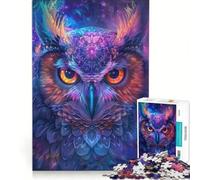 Puzzle per adulti da 1000 pezzi con gufi un giocattolo considerato saggio ideale come decorazione da parete divertente e spiritoso compleanni e Natale 38x52cm