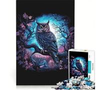 Puzzle per adulti da 1000 pezzi con gufo ad acquerello su un ramo gioco educativo per divertimento in famiglia ideale come regalo per tutta la famiglia 50x75cm