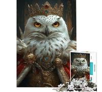 Puzzle per adulti da 1000 pezzi con gufo delle nevi re degli uccelli Puzzle per adulti gioco per famiglie un'opera d'arte un regalo perfetto per gli amanti dei videogiochi (dimensioni 38x26cm)