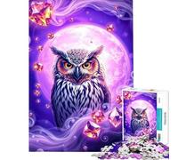 Puzzle per adulti da 1000 pezzi con gufo di topazio sfida di intelligenza e creatività gioco avvincente regalo pratico per donne ottima idea regalo (dimensioni 75x50cm)