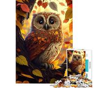 Puzzle per adulti da 1000 pezzi con gufo ideale per stimolare la mente e creare un'atmosfera magica Regalo perfetto per donne e famiglie adatto a partire dai 14 anni (38x26cm)