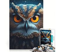 Puzzle per adulti da 1000 pezzi con gufo magico gioco impossibile antistress compleanno e Natale 38x52cm