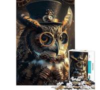 Puzzle per adulti da 1000 pezzi con gufo steampunk ideale per adolescenti giochi rilassanti regali per donne compleanni e occasioni speciali (dimensioni 50x75cm)