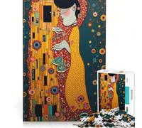 Puzzle per adulti da 1000 pezzi con Gustav Klimt e Tim Burton, gioco rilassante, migliora la memoria, compleanno e Natale 38x26cm