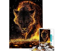 Puzzle per adulti da 1000 pezzi con iena dorata puzzle per ragazzi giochi rilassanti ma divertenti e spiritosi regalo di compleanno e unico (dimensioni 50x75cm)