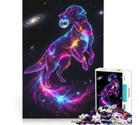 Puzzle per adulti da 1000 pezzi con il cane Flat-Coated Retriever Cosmico, gioco rompicapo, interazione genitore-figlio, rafforza l'amore tra le coppie 50x75cm