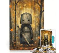 Puzzle per adulti da 1000 pezzi con il cavaliere dalla testa a secchio, antistress, difficile e stimolante, gioco dal design accattivante 50x75cm