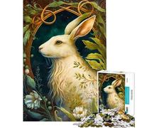 Puzzle per adulti da 1000 pezzi con il coniglio antistress difficile stimolante per la mente (dimensioni 38x52cm)