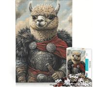 Puzzle per adulti da 1000 pezzi con il coraggioso cavaliere alpaca, gioco educativo, decorazione per la casa, per rafforzare l'amore tra le coppie 50x75cm
