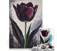 Puzzle per adulti da 1000 pezzi con il dipinto "La regina dei tulipani della notte" gioco per famiglie migliora la memoria ideale come decorazione da scrivania 50x75cm