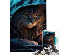 Puzzle per adulti da 1000 pezzi con il gatto con la felpa gioco interattivo e stimolante ideale come regalo per uomini e donne antistress (dimensioni 50x75cm)