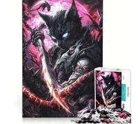 Puzzle per adulti da 1000 pezzi con il gatto demone nero, un gioco pratico, divertente e spiritoso, ideale come decorazione da scrivania 38x52cm