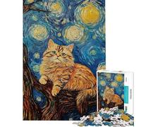 Puzzle per adulti da 1000 pezzi con il gatto di Van Gogh puzzle per ragazzi con schema di assemblaggio difficile e stimolante gioco divertente per tutta la famiglia 38x26cm