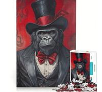 Puzzle per adulti da 1000 pezzi con il gorilla mago elegante, decorazione da parete, divertimento in casa, per rafforzare l'amore tra le coppie 38x26cm