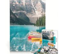 Puzzle per adulti da 1000 pezzi con il lago Braies, un bellissimo gioco pratico che stimola l'analisi e la logica amici e familiari 38x26cm