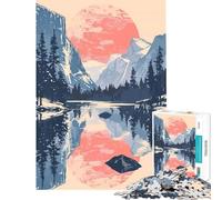 Puzzle per adulti da 1000 pezzi con il lago della foresta di Yosemite Un gioco avvincente per coltivare la pazienza ideale per tutta la famiglia e per migliorare la memoria Un'ottima idea regalo