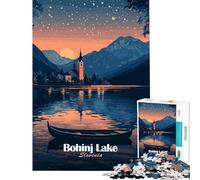 Puzzle per adulti da 1000 pezzi con il lago di Bohinj Slovenia Gioco educativo per tutta la famiglia ideale come regalo per chi ama giocare e migliorare la memoria (dimensioni 38x26cm)