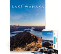 Puzzle per adulti da 1000 pezzi con il lago Wanaka e i bordi affilati,gioco di abilità mentale,divertente e rilassante,ideale come regalo di Natale (50x75cm)