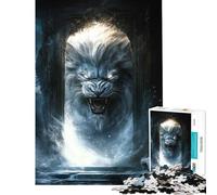 Puzzle per adulti da 1000 pezzi con il leone bianco e il portale ideale per stimolare la mente decorare la casa e giocare a giochi educativi per ragazzi dai 14 anni in su (38x52cm)