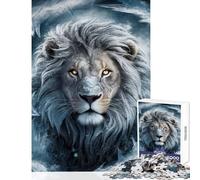 Puzzle per adulti da 1000 pezzi con il leone dell'era glaciale gioco rompicapo impegnativo giocattolo educativo ideale come regalo per tutta la famiglia (38x26cm)