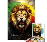 Puzzle per adulti da 1000 pezzi con il Leone di Giuda Giochi rilassanti attività divertenti da fare a casa durante le vacanze (dimensioni 38x26cm)