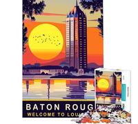 Puzzle per adulti da 1000 pezzi con il lungomare di Baton Rouge gioco educativo e avvincente per coltivare la pazienza regalo perfetto per uomini e donne decorazione da parete (dimensioni 38x26cm)