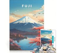 Puzzle per adulti da 1000 pezzi con il Monte Fuji e il suo poster della serenità, gioco interattivo, interazione genitore-figlio, compleanno e Natale 50x75cm