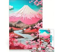 Puzzle per adulti da 1000 pezzi con il Monte Fuji su carta gioco educativo stimolante da completare compleanni e altre occasioni 50x75cm