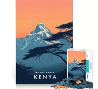 Puzzle per adulti da 1000 pezzi con il Monte Kenya,incastro preciso,decorazione,gioco di logica,abilità,divertimento,gioco di compleanno,regalo (50x75cm)