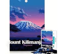 Puzzle per adulti da 1000 pezzi con il Monte Kilimanjaro e il paesaggio della Tanzania Gioco di abilità mentale di alta qualità,ideale per momenti di svago e divertimento Decorazione da parete
